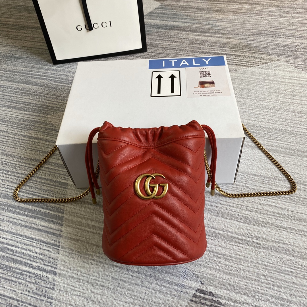 Marmont Mini Bucket Bag Shoulder Bag 575163 Red